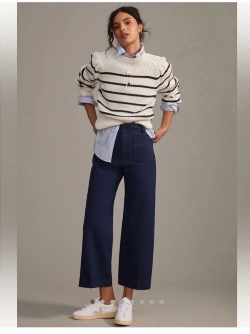 Maeve The Colette Ponte Crop Wide-Leg Pants - Picture 1 of 4